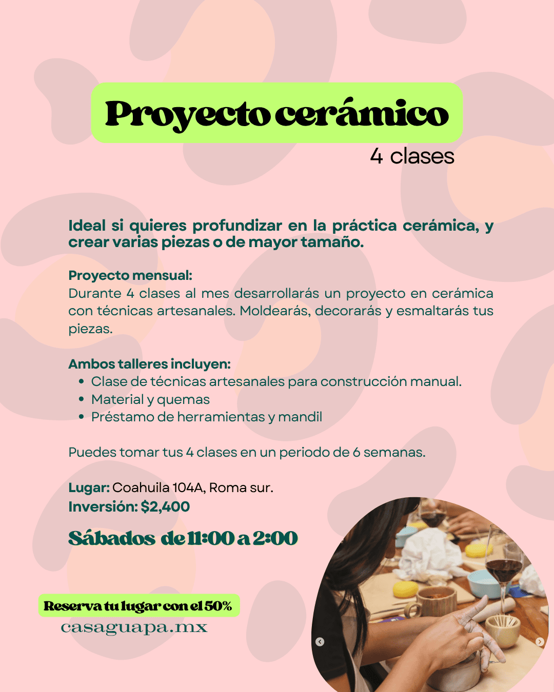 Clases de cerámica en cdmx