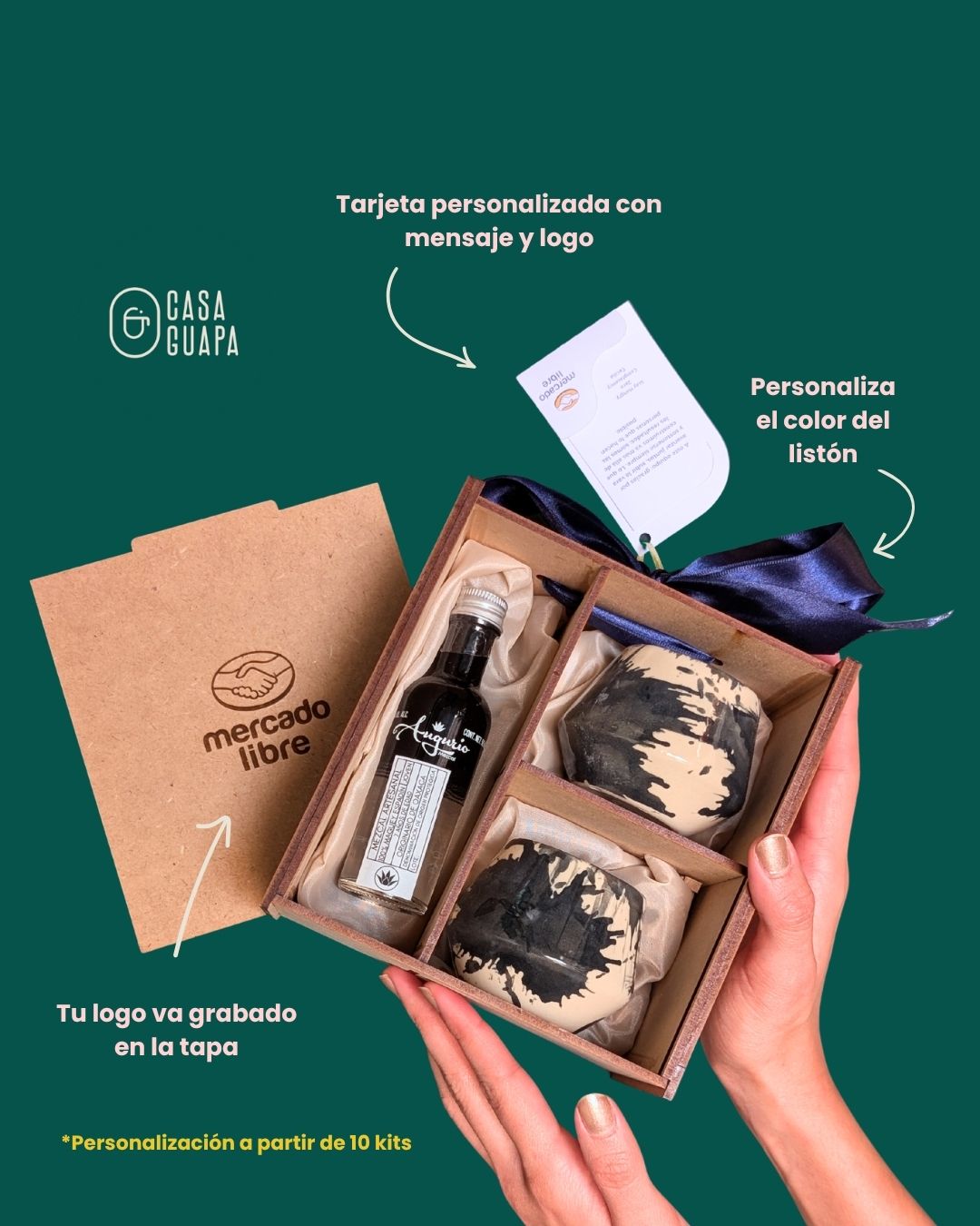 Brindis para dos | Kit de regalo corporativo: cerámica & mezcal